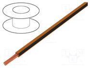 Wire; H05V-K,LgY; stranded; Cu; 0.35mm2; PVC; orange-black; 200m BQ CABLE