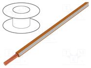 Wire; H05V-K,LgY; stranded; Cu; 0.5mm2; PVC; orange-white; 100m BQ CABLE