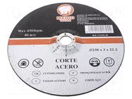 Cutting wheel; Ø: 230mm; Disc thick: 3mm; metal,steel; 22mm MEDID
