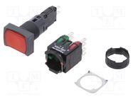 Switch: push-button; 16mm; Stabl.pos: 2; NC + NO; red; LED; 12÷24VDC SCHNEIDER ELECTRIC