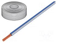 Wire; LiY; stranded; Cu; 0.25mm2; PVC; blue-white; 900V; 250m LAPP