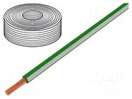 Wire; LiY; stranded; Cu; 0.25mm2; PVC; green-white; 900V; 250m LAPP