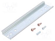 DIN rail; steel; zinc; L: 144mm; W: 35mm; H: 7.5mm; for enclosures 