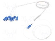 Splitter; SC/UPC,both sides; 1.5m; Wire dia: 0.9mm; Input: SC/UPC QOLTEC