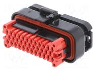 Connector: automotive; plug; female; AMPSEAL; PIN: 35; IP6K9K; black TE Connectivity
