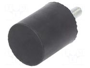 Vibroisolation foot; Ø: 25mm; H: 30mm; Shore hardness: 70±5; 470N ELESA+GANTER