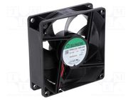 Fan: DC; axial; 12VDC; 80x80x25mm; 56.05m3/h; 28dBA; ball; 2600rpm SUNON