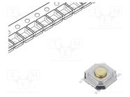 Microswitch TACT; SPST; Pos: 2; 0.05A/12VDC; SMT; 1N; 5.2x5.2x1.5mm ALPS