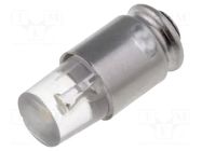 LED lamp; white warm; S5,7s; 24÷28VDC; No.of diodes: 1; 5mm MARL