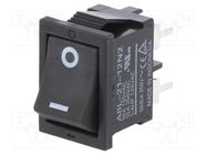 ROCKER; DPST; Pos: 2; ON-OFF; 10A/250VAC; black; IP40; none; A8L OMRON Electronic Components