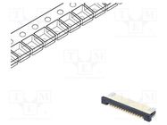 Connector: FFC/FPC; horizontal; PIN: 14; ZIF; SMT; tinned; 30mΩ; 1mm CONNFLY