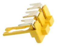 SHORT CIRCUIT BRIDGE, 3POLE, 8MM, YELLOW