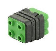 RECTANGULAR MODULE, PLUG, 4POS, 2ROW