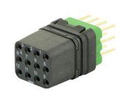 RECTANGULAR MODULE, RCPT, 12POS, 3ROW