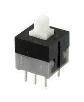 PUSH BUTTON SW, DPDT, 0.1A, 30VDC, THT