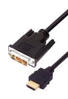 CABLE ASSY, HDMI PLUG-DVI-D PLUG, 9.8FT