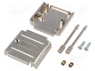 Enclosure: for D-Sub adapters; D-Sub 15pin; shielded; UNC 4-40 ENCITECH