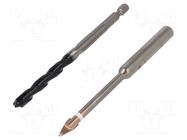 Drill set; steel; blister; KERAMO EXTREME; concrete,ceramics; 8mm ALPEN-MAYKESTAG