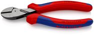 KNIPEX 73 02 160 X-Cut® Compact Diagonal Cutter high lever transmission with multi-component handles black atramentized 160 mm