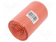 Trash bags; polyetylene LD; red; 35l; 50pcs. PLAST