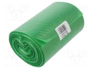 Trash bags; polyetylene LD; green; 60l; 50pcs. PLAST