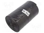 Trash bags; polyetylene LD; black; 60l; 50pcs. PLAST