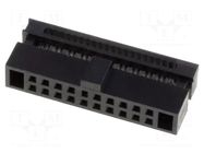 Connector: IDC; plug; female; PIN: 20; IDC; for ribbon cable; 2x10 CONNFLY