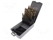 Drill set; for metal; high speed steel; metal; 25pcs. BAHCO