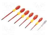 Kit: screwdrivers; insulated; 1kVAC; Phillips,slot; 7pcs. WIHA