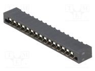 Connector: FFC/FPC; straight; PIN: 15; Non-ZIF; THT; tinned; 20mΩ 