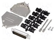 Connector: D-Sub; PIN: 25; plug; male; soldering; for cable; black ENCITECH