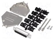 Connector: D-Sub; PIN: 25; plug; female; soldering; for cable; black ENCITECH