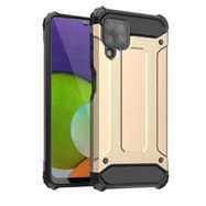 Hybrid Armor Case Tough Rugged Cover for Samsung Galaxy A22 4G golden, Hurtel