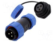 Connector: circular; male + female; PIN: 3; 500V; 3A; IP67 CONNFLY