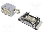 Connector: HDC; male + female; plug + socket,complete set; HE WEIDMÜLLER