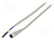 Connection lead; M12; PIN: 4; straight; 3m; plug; CI; Colour: black AUTONICS