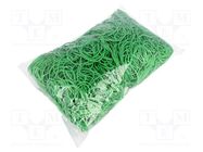 Rubber bands; Width: 1.5mm; Thick: 1.5mm; rubber; green; Ø: 50mm; 1kg PLAST