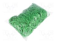 Rubber bands; Width: 1.5mm; Thick: 1.5mm; rubber; green; Ø: 60mm; 1kg PLAST