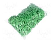 Rubber bands; Width: 1.5mm; Thick: 1.5mm; rubber; green; Ø: 60mm; 1kg PLAST