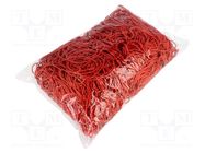 Rubber bands; Width: 1.5mm; Thick: 1.5mm; rubber; red; Ø: 70mm; 1kg PLAST