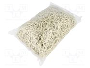 Rubber bands; Width: 1.5mm; Thick: 1.5mm; rubber; white; Ø: 80mm; 1kg PLAST