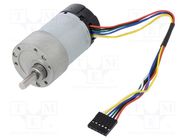 Motor: DC; with gearbox; 12VDC; 5.5A; Shaft: D spring; 1000rpm; 10: 1 POLOLU