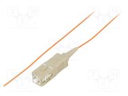 Optic fiber pigtail; OM2; SC/UPC; 3m; Optical fiber: 50/125um QOLTEC