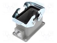 Enclosure: for HDC connectors; size D10B; with double latch DEGSON ELECTRONICS