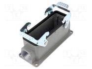 Enclosure: for HDC connectors; size D24B; for double latch; PG21 DEGSON ELECTRONICS