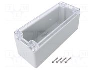 Enclosure: multipurpose; X: 75mm; Y: 190mm; Z: 75mm; ZP; light grey KRADEX