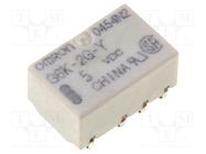 Relay: electromagnetic; DPDT; Ucoil: 5VDC; Icontacts max: 1A; G6K OMRON Electronic Components