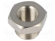 Nipple; threaded,reductive; nickel plated brass; max.300°C PNEUMAT