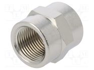 Muff; straight; nickel plated brass; Thread: G 3/8"; max.300°C PNEUMAT