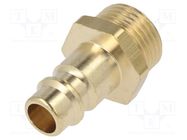 Quick connection coupling; 0÷35bar; brass; 33mm; 1000l/min PNEUMAT